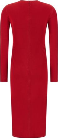 Versace Womens Multicolor Viscose Midi Dress