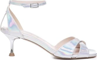 Alchimia High Heel Sandalen - Dames - Sandalen met hakken - Grijs - 38 EU - Leer - Schoenen