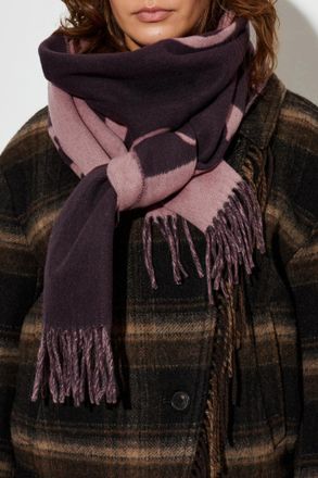 Vivienne Westwood Wool Scarf With Logo, Unisex, Purple