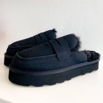 Matisse Footwear Womens Stowe Faux Fur Lined Clog In Black