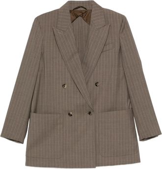 Max Mara Blazer doppiopetto gessato MXMACCIAIO - Marrone