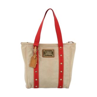 Louis Vuitton Pre-owned Tote Bags, female, Beige, Size: ONE SIZE Pre-owned Vintage Canvas Tote Bag