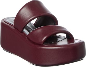 Sergio Rossi Spongy 10 Leather Platform Sandal