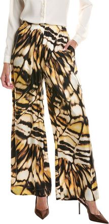 Oscar De La Renta Oscar De La Renta Butterfly Silk Twill Wide Leg Pant