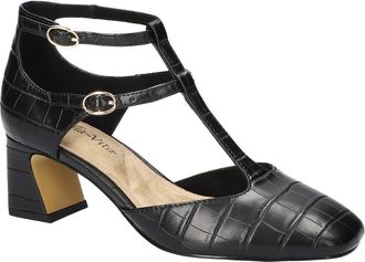 Bella Vita Harpswell Ankle Strap Pump in Black Croco at Nordstrom, Size 8.5