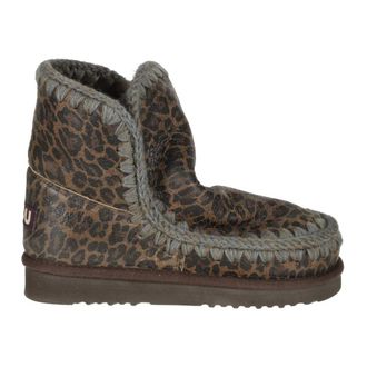 Mou Handgemaakte schapenleren laarzen - Dames - Winterlaarzen - Bruin - 37 EU - Wol - Schoenen