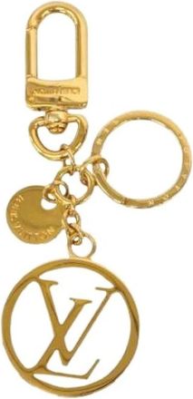 Louis Vuitton Vintage, unisex, Geel, ONE Size, Pre-owned Stoffen Sleutelhanger