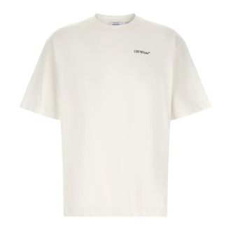 Off-white T-Shirts, male, White, Size: XL Half Arrow Skate Logo Tee
