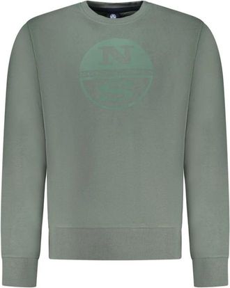North Sails Sweatshirt met lange mouwen - Heren - Sweatshirts - Groen - 3XL - Katoen - Hoodies & sweatvesten