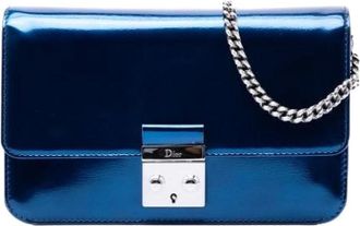 Dior Pre-owned Miss Promenade - Dames - Vintage Mini Tas - Blauw - ONE Size - Leer - Vintage
