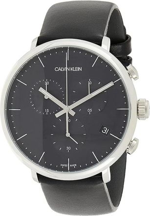 Calvin Klein Quartz Horloge met Uniek Design - Dames - Horloges - Zwart - ONE Size - Leer - Accessoires