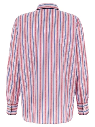 Etro Fil Coup&eacute; Striped Cotton Blouse - Pink