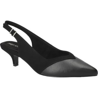Easy Street Vivid Kitten Heel Slingback Pump in Black Lamy-Black at Nordstrom Rack, Size 8.5