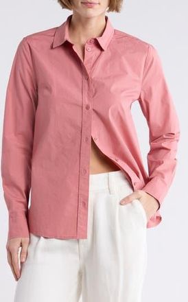 Seven 7 Classic Long Sleeve Button-Up Shirt in Cotton Soft at Nordstrom Rack, Size X-Large