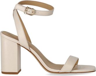 Michael Kors Schoenen, Dames, Beige, 39 EU, Leer, Crème Sandaal met Enkelband
