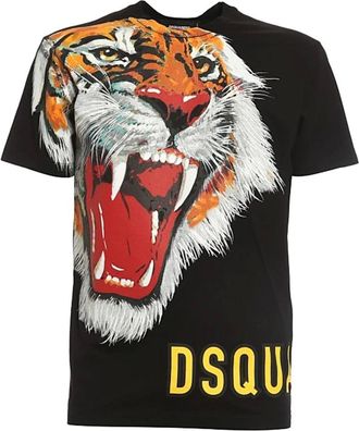 Dsquared2 Hombre, Camisetas, Negro, Talla: L