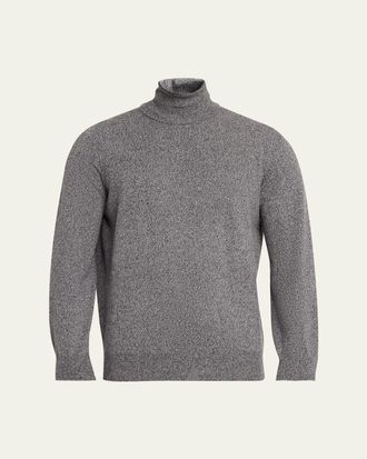 Brunello Cucinelli Mens Cashmere Melange Turtleneck Sweater