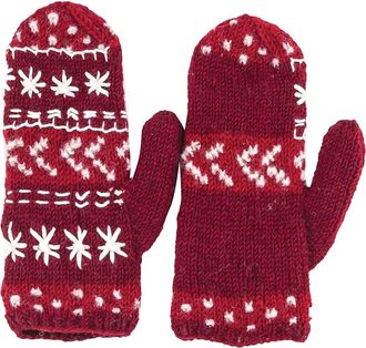Laundromat Womens Midori Embroidered Mittens