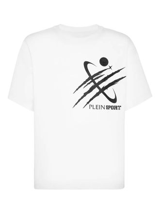 Plein Sport T-shirt con stampa graffio - Bianco