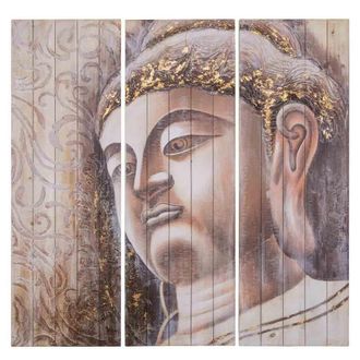 Wanderlust Deco Wanderlust Deco - Cuadro Pintado A Mano 3 Pzas 50x150x4