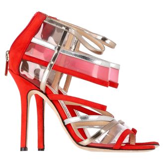 Jimmy Choo London Maitai Sandals in Red Suede