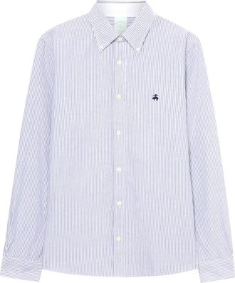 Brooks Brothers Button-down gestreept overhemd - Blauw