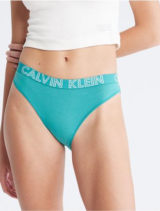 Calvin Klein Womens Ultimate Cotton Bikini - Green - XS