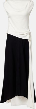 Proenza Schouler Daliah draped cr&ecirc;pe satin maxi dress