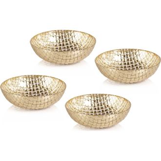 Zodax Braided Set of 4 Serving Bowls in Gold at Nordstrom Rack