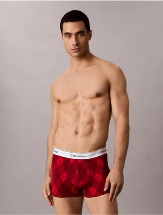 Calvin Klein Mens Icon Cotton Stretch Limited Edition Trunk - Red - XL