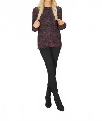 Papillon Crew Long Sleeve Sweater In Multi