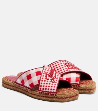 Jimmy Choo London Aciel checked espadrille sandals