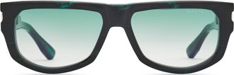 Dita Eyewear Dark Green Pridm Gradient Square Acetate Sunglasses