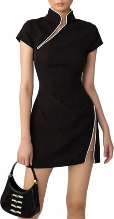 Sau Lee Ingrid Mini Dress In Black
