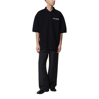 Willy Chavarria Tops, Heren, Zwart, L, Katoen, Football Polo