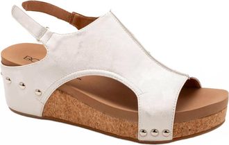 Corkys Footwear Womens Volta Ii Sandals In White Metallic