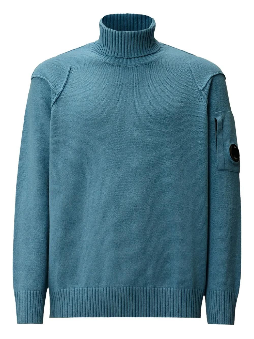 CP COMPANY｜LONG-SLEEVED ZIP-UP/TURTLENECK (Cotton Fleec C.P. Company Turtleneck Sweater | Grey | FARFETCH