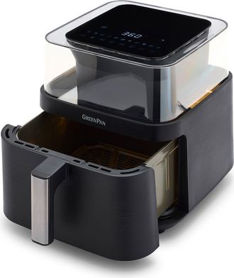 GreenPan Bistro 7 Quart 360° Clear View Air Fryer in Black at Nordstrom