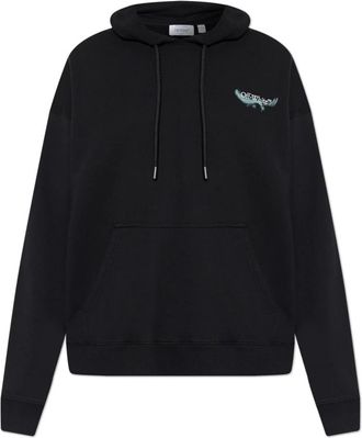 Off-white Sweatshirt met geprint logo - Heren - Hoodies - Zwart - M - Katoen - Hoodies & sweatvesten