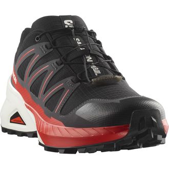 Salomon Trailrunningschuh SALOMON SPEEDCROSS PEAK, Herren, Gr. 45, schwarz (schwarz, asphalt, fiery rot), Synthetik, Textil, Schuhe Trailrunningschuh