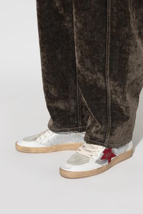 Golden Goose Ball Star Sports Shoes, Mens, Silver
