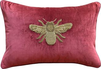 Les-Ottomans Coj&iacute;n de algod&oacute;n bordado - Abeja