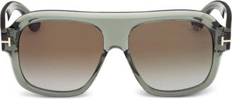 Tom Ford Eyewear Occhiali da sole Rhonda-02 stile pilota - Verde