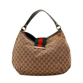 Gucci Pre-owned Shoulder Bags, female, Brown, Size: ONE SIZE Pre-owned Le Hobo Web