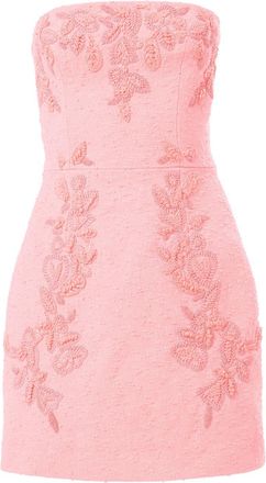 Carolina Herrera Mini-jurk met borduurwerk - Roze