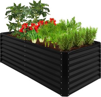 Best Choice Products 6x3x2ft Outdoor Metal Raised Garden Bed, Planter Box for Vegetables, Flowers, Herbs