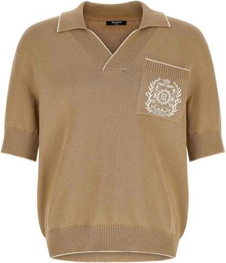 Balmain Embroidery Polo Shirt