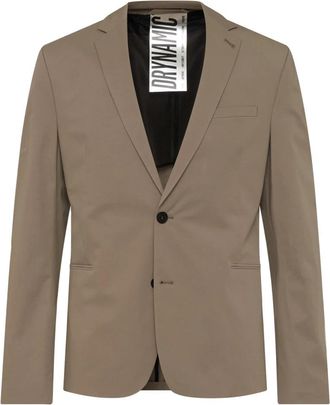 Drykorn Stretch Bruine Slim-Fit Blazer - Heren - Blazers - Bruin - S - Katoen - Jassen