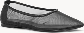 Staud Womens Alba Mesh Ballet Flat In Black