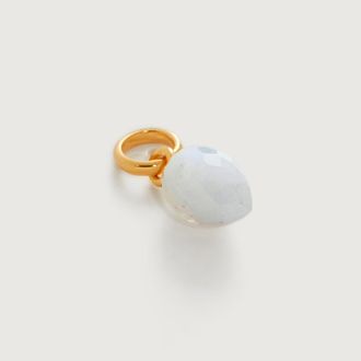 Monica Vinader Gold Fiji Bud Gemstone Pendant Charm Moonstone